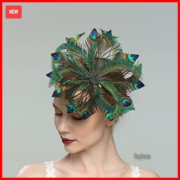 Feather Fascinator Hat with Clip, 10.24\